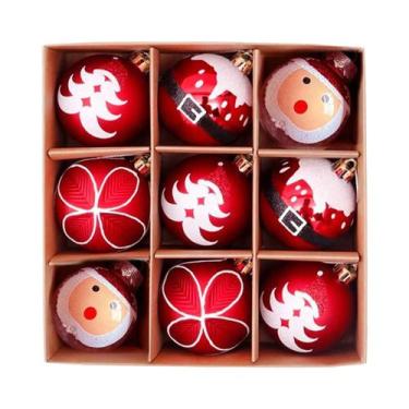 Imagem de Conjunto De Bolas De Natal Brancas Em Ouro, Inquebráveis, 9 Peças, 60M