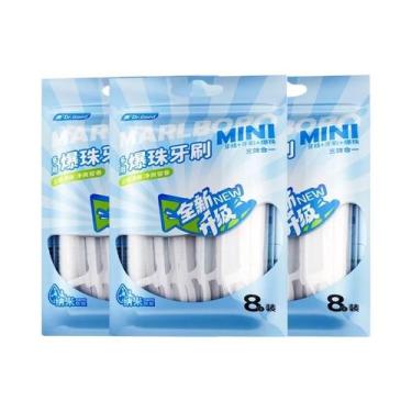 Imagem de Escova De Dentes Portátil Descartável 3 Em 1 Com Fio Dental Nano Para 