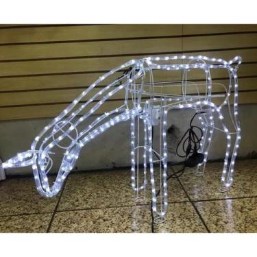 Imagem de Armação Rena Neon Movimento Grande Enfeite De Natal Decoração Externo 