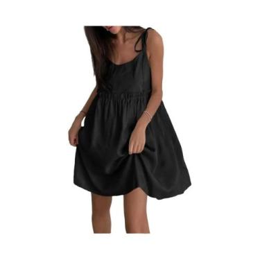 Imagem de Vestido Feminino De Verão Sexy Com Alças, Estilo Europeu-Americano, So