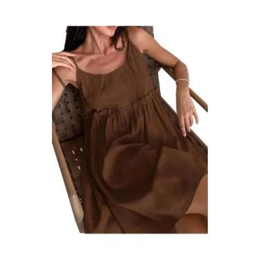 Imagem de Vestido Feminino De Verão Sexy Com Alças, Estilo Europeu-Americano, So