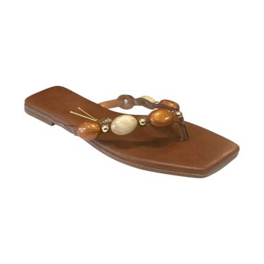 Imagem de Rasteira Feminina Vizzano Napa Marrom 6553.104