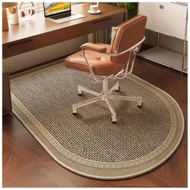 Imagem de Tapete antiderrapante para cadeiras de escritório - Absorção de choque, isolamento acústico, fácil de cuidar, macio e durável em marrom (120 x 80 cm) - Perfeito para cadeiras e uso em escritório