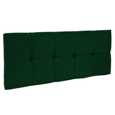 Imagem de Cabeceira Painel Nina para Cama Box Casal 160 cm Suede Verde - D'Rossi