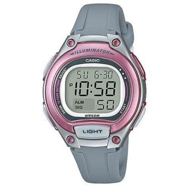 Imagem de Relógio CASIO feminino digital cinza rosa LW-203-8AVDF