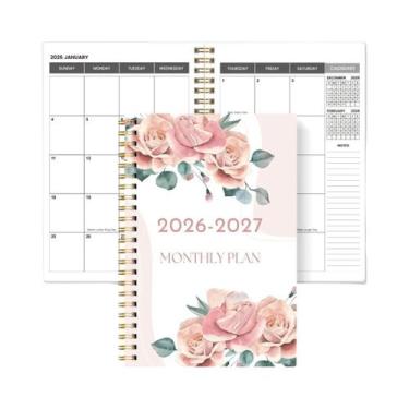 Imagem de Planejador Semanal E Mensal A5 2026-2027, Organizador Espiral, Calendá