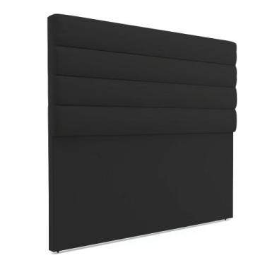 Imagem de Cabeceira California Para Cama Box Casal 140 cm Veludo Preto M11 - D'R