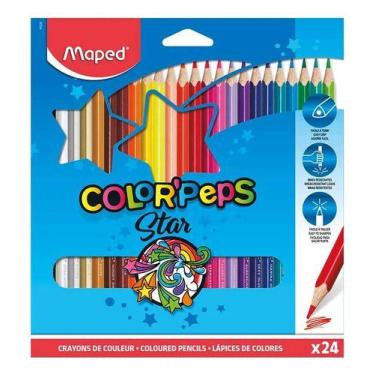 Imagem de Lapis De Cor Triangular Maped Color Pets - 24 Cores