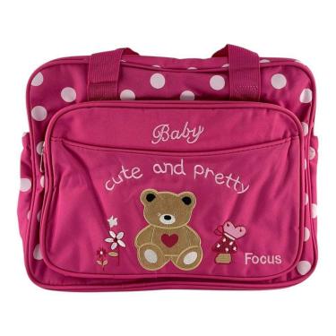 Imagem de Bolsa Maternidade Rosa Ursinho Cute Baby Ideal para Passeios e Viagens-Feminino
