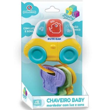 Imagem de Mordedor de Carrinho com Chaves Som LUZ Atrativo Infantil Polibrinq