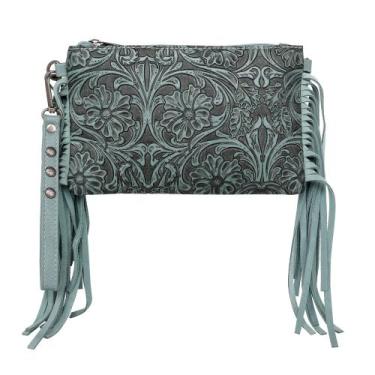 Imagem de Bolsa tiracolo Montana West Fringe Vintage em couro bovino