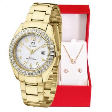 Imagem de Relógio Champion Ana Hickmann Analógico Prova D'Água Aço Dourado AH201
