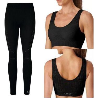 Imagem de Conjunto Lupo Legging Top Energy Raschel Treino Academia, Preto, P
