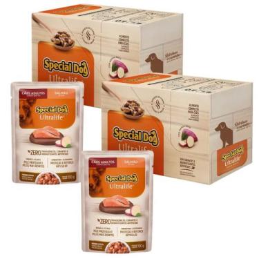 Imagem de Combo 2 Caixa Special Dog Ultralife Sachê Adultos Sabor Salmão - 100g