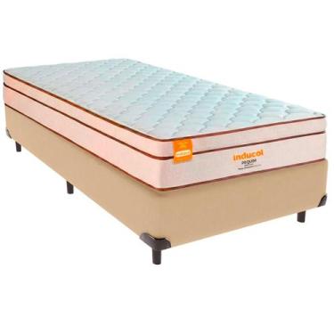 Imagem de Cama Box Solteirão e Colchão Pequim Molas Ultralastic Inducol Ocre