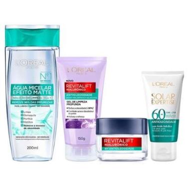 Imagem de L’Oréal Paris Antioleosidade Kit – Água Micelar + Gel de Limpeza Profunda + Gel Creme Facial + Prote-Unissex