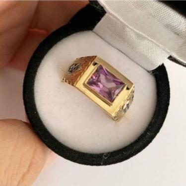 Imagem de Anel Formatura Em Prata Banho De Ouro Faculdade Masculino