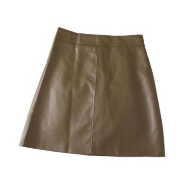Imagem de Saia Mini Feminina De Cintura Alta Em material sintético, Saia Curta E