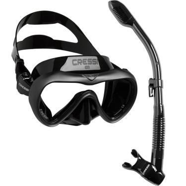 Imagem de Kit de Mergulho Máscara+Respirador Cressi A1 Anti Fog + Supernova Dry-Unissex