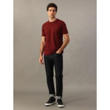 Imagem de Camiseta Manga Curta Calvin Klein Jeans Masculino Reissue Peito - Bordo-Feminino