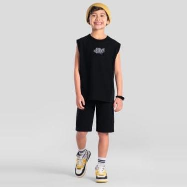 Imagem de Conjunto infantil menino estampado de skate Brandili-Masculino