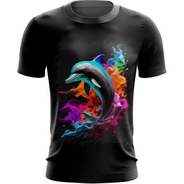 Imagem de Camiseta Dryfit Golfinho Inteligência Arte Pintura 1 - Kasubeck Store®
