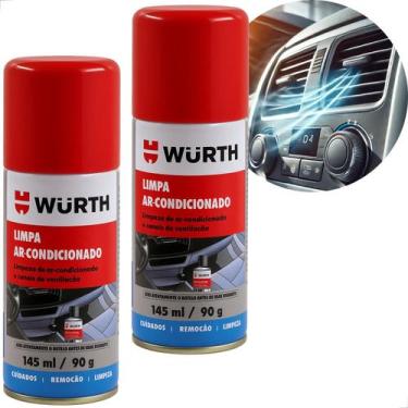 Imagem de 2 Higienizador De Ar Condicionado automotivo Wurth 145ml Seu Carro sem