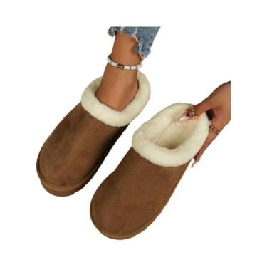 Imagem de Calçados Casuais Femininos De Inverno Com Solado Grosso E Peludo, Anti