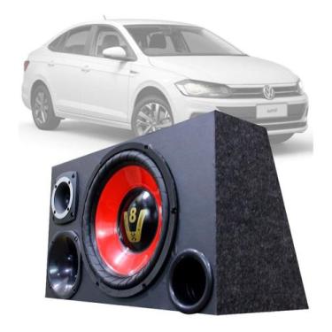 Imagem de Caixa Som Automotivo Trio Completa Subwoofer Vw Virtus - OESTESOM, Ver