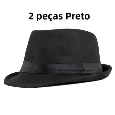 Imagem de Chapéus Fedora, Jazz, Bucket E Bowler Pretos Masculinos E Femininos Pa