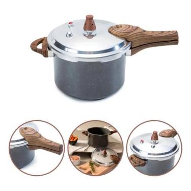 Imagem de Panela De Pressão 4,2 Litros Brinox Indução Antiaderente Preto