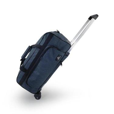 Imagem de Bolsa mala bagagem mão bordo aviao anac média viagem puxador com rodin