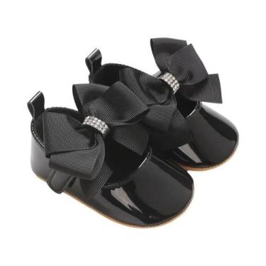 Imagem de Sapatos De Bebê Princesa Primavera Outono Com Laço De Borboleta Em PU 