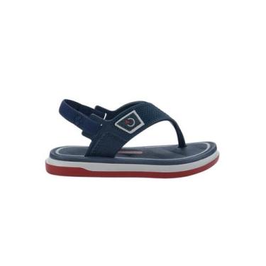 Imagem de Chinelo Infantil Bebê Cartago Malaga Sport 12585 - Grendene, Cinza, Az