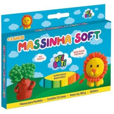 Imagem de Massinha Soft - C/12 Cores 180g - Uti Guti