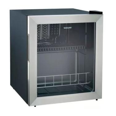 Imagem de Frigobar Suggar Fb4611ix, 46 Litros, 127V, Inox, Com Degelo Manual e Porta De Vidro