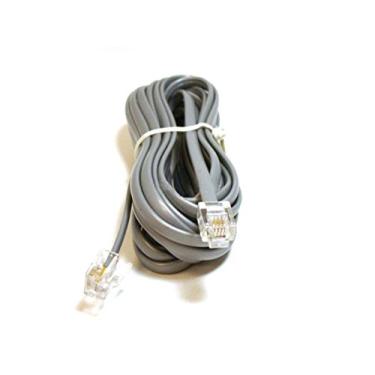 Imagem de Cabo de telefone fixo Monoprice 100930RJ11 6P4C, 4 metros para dados (pacote com 2)