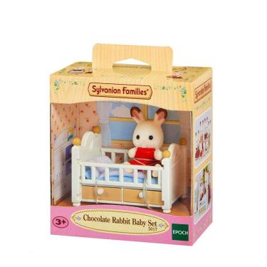 Imagem de Sylvanian Families Bebe Coelho Chocolate e Cama Epoch 5017