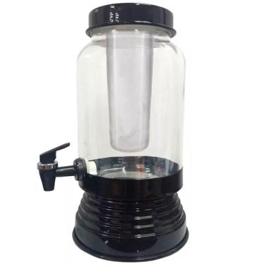 Imagem de Suqueira Cervejeira Vidro E Bastão Gelo Térmico 3,5L - Preta