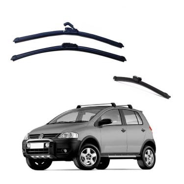 Imagem de Kit Palhetas Limpador Parabrisa Para-brisa Volkswagen Crossfox 2003 à 2010