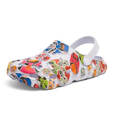 Imagem de SHABADUER Tamancos de verão masculinos e femininos, sapatos de água casuais confortáveis, atacadistas, sapatos de praia, Preto, azul, 6 Women/0 Men