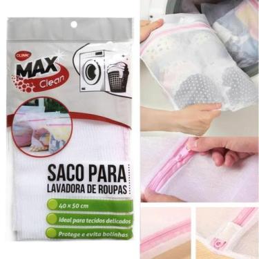 Imagem de Saco Para Lavar Roupas Delicadas Protege Com Zíper 40X50cm - Clink