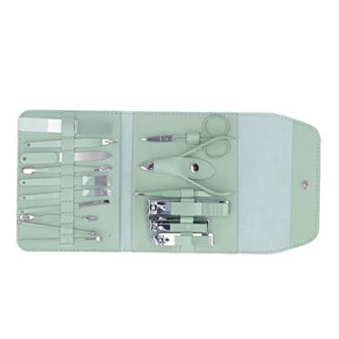 Imagem de Conjunto de Manicure, 16 PeçAs Conjunto de Manicure para Uso DoméStico Com Bolsa de Armazenamento Alicate de Beleza PortáTil Tesoura para Sobrancelhas Ouvido Colher Cortadores de Unhas Conjunto para
