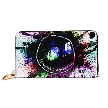 Imagem de Carteira feminina de couro legítimo macio de grande capacidade O Estranho Mundo de Jack, Nightmare Before9, one size, Carteira com zíper