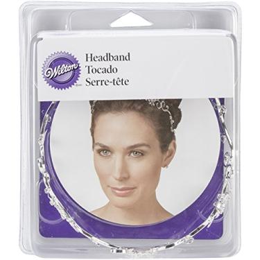 Imagem de Wilton 1006-1253 Faixa de cabeça de flor com strass para casamento