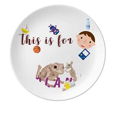 Imagem de Prato de porcelana Frogs Mouse Plan Prato redondo para jantar masculino