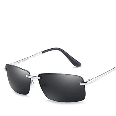 Imagem de Óculos de sol polarizados sem aro polarizados para homens com design de espelho all-fit Alloy Frame Óculos de proteção para dirigir Uv400 3