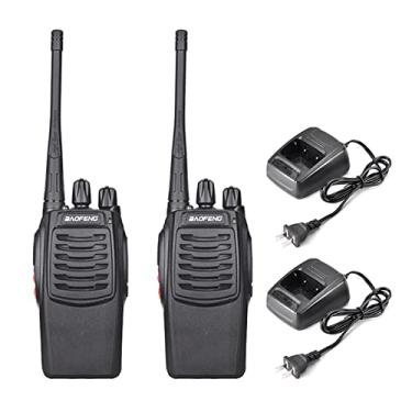Imagem de BAOFENG UHF 400-470MHz FM Transceptor Rádio Bidirecional Portátil Handheld Walkie Talkie Longa Distância 2 PCS Plug EUA