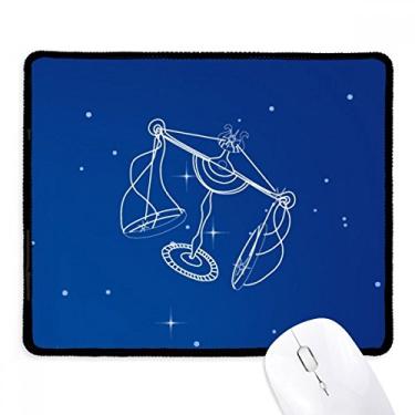 Imagem de Mouse pad Star Universe Libra padrão constelação borda costurada tapete de borracha apoio mouse para jogos