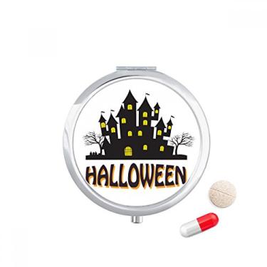 Imagem de Caixa de comprimidos Castelo de Terror Happy Halloween Caixa de armazenamento de medicamentos Dispensador de recipiente
